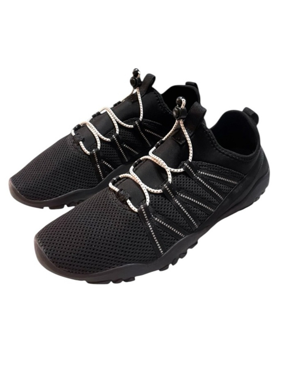 All in Motion Black Slip-On Athletic Sneakers with Reflective Detail